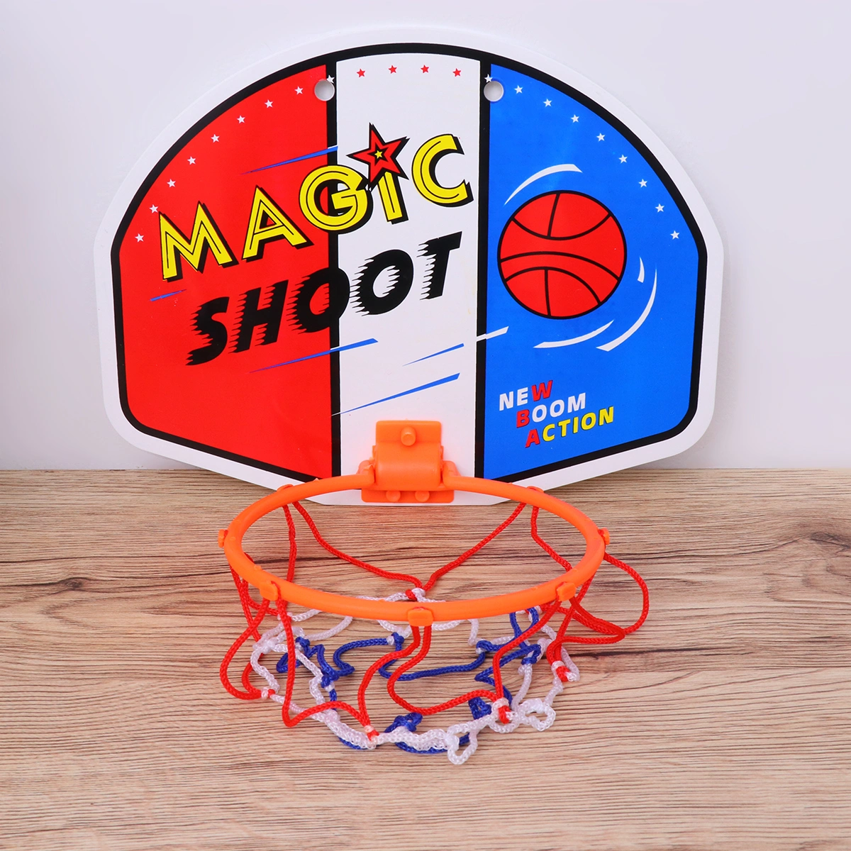 Kids Cartoon Hanging Wall Mounted Mini Basketball Set with Net Backboard Ball Pump Portable Educational Toy for Indoor Game Children (353-1)