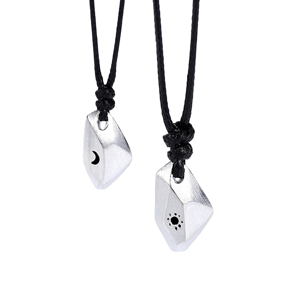 2pcs Lover Necklaces Moon Sun Necklaces Wish Stone Pendant Necklaces Jewelry