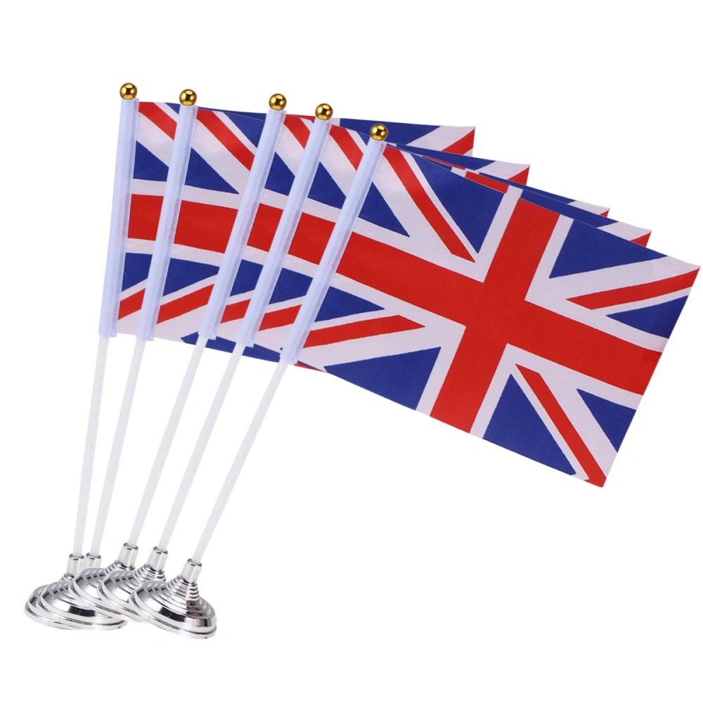 10Pcs Britain Desktop Flag UK National Country Flag Table Flags Desk Decoration for Party Conferences