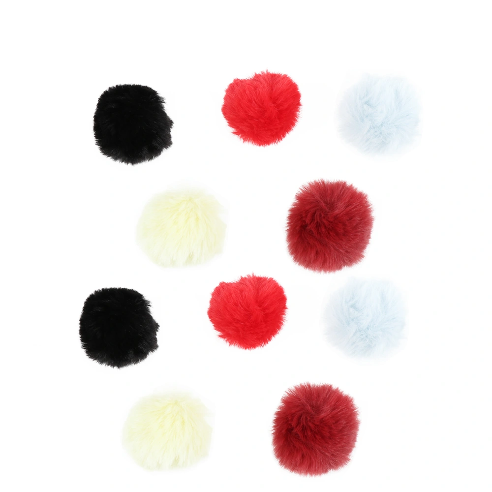 10PCS 4CM Cat Toys Assorted Color Cat Toy Balls Kitten Toys Pompon Balls (Mix Color)