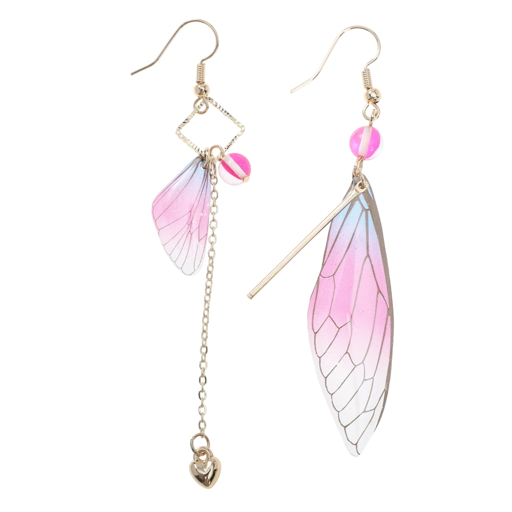 1 Pair Exquisite Cicada Wing Earrings Drop Earrings Bride Ear Decorations