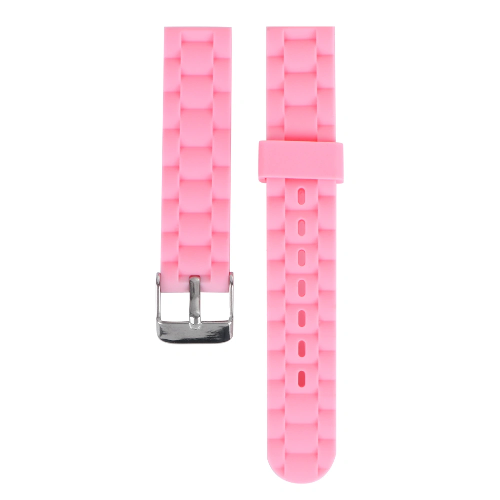 1PC 16MM Silicone Watch Band Fashionable Replacement Watch Straps Wristband Stylish Watch Accessories Adorable Watch Band Pink