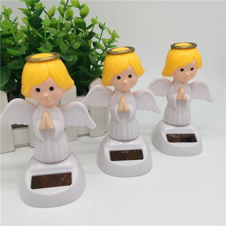 Angel Solar Decoration Absorbing Sunlight Automatic Swing Car Interior