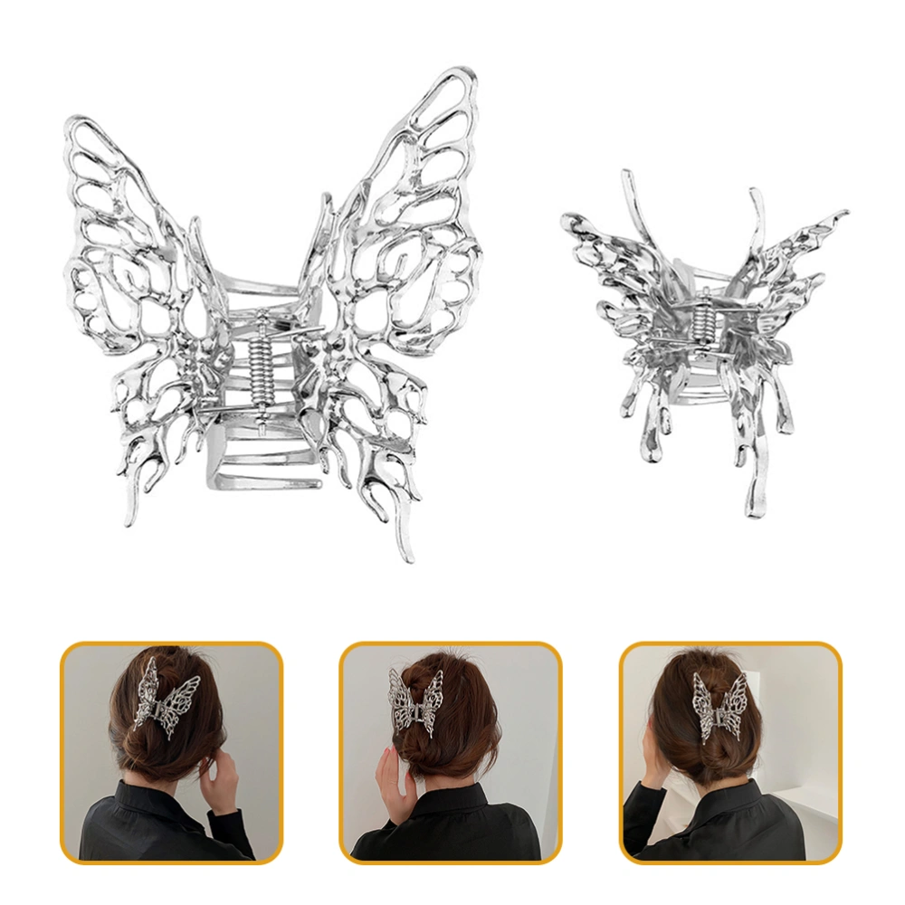 2Pcs Hair Claw Clips Back Hair Barrettes Butterflies Hair Clips for Women Girls