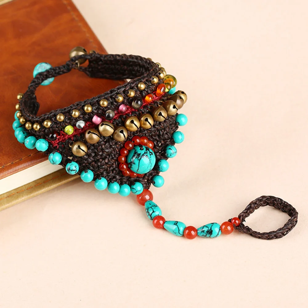 1pc DIY Ethnic Style Fashion Hand-woven Braided Bracelets Chinese Style Bracelets Hand Straps Hand Chain