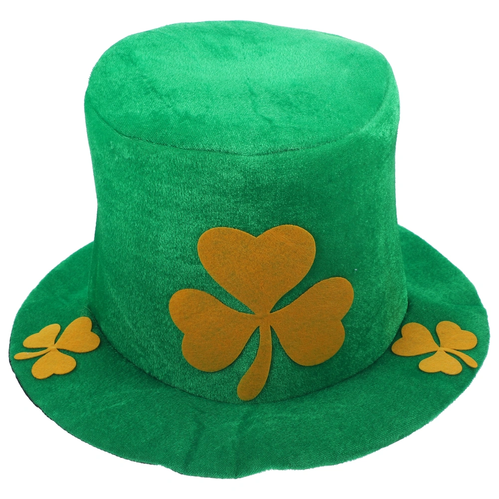 Green Shamrock Festival Party Non-woven St. Patricks Day Clover Tophat Creative Headdress Party Favors Decorations Props