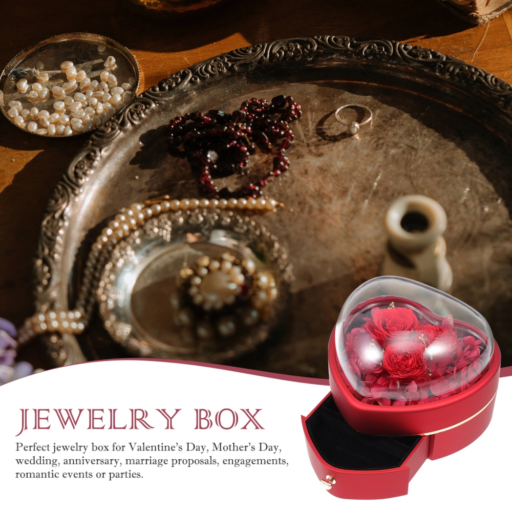 Rose Flower Jewelry Box Necklace Earring Bracelet Ring Jewelry Packaging Case