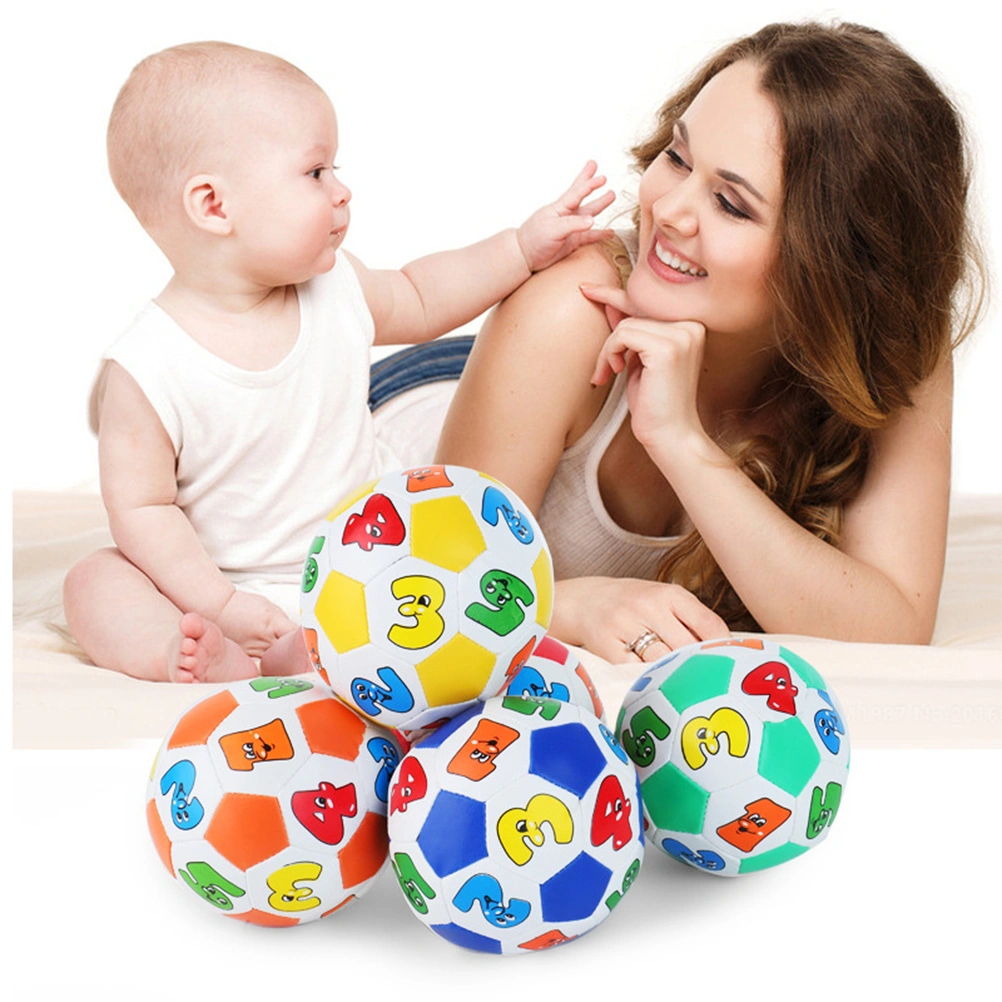 Baby Kids Number Balls Early Educational Toys PU Mini Sports Balls Random Color