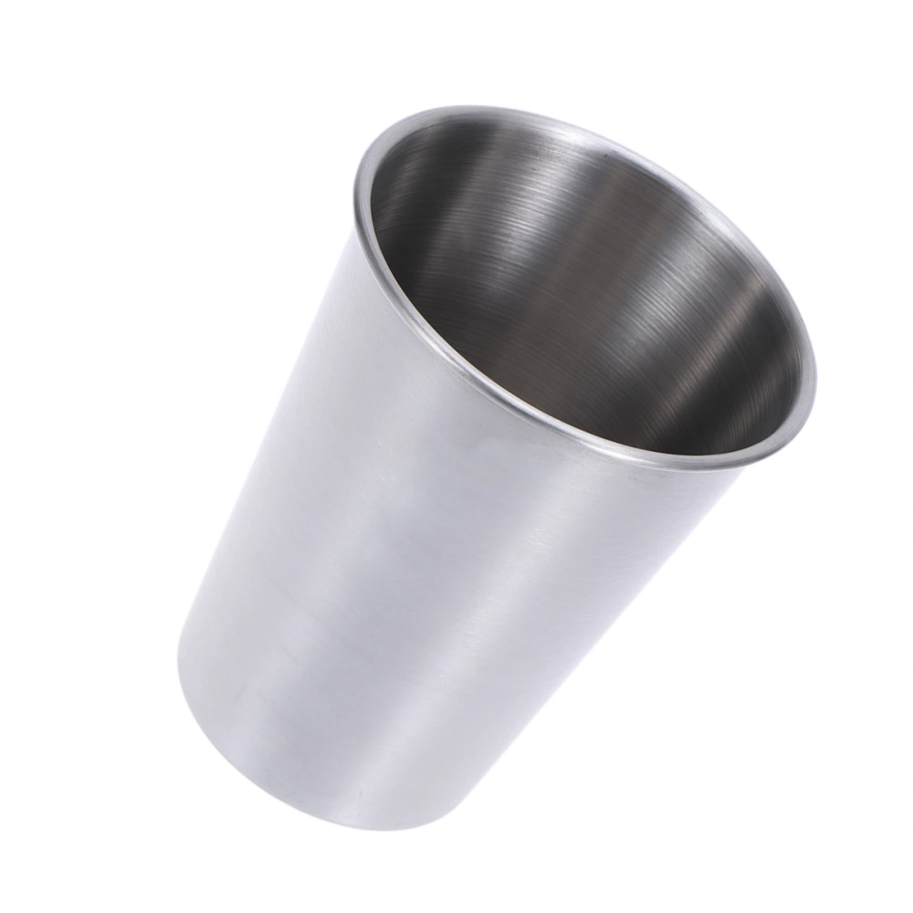 5pcs Stainless Steel Beer Mug Practical Car Storage Cup Coffee Milk Cup Container for Home Outdoor Camping (350ml)