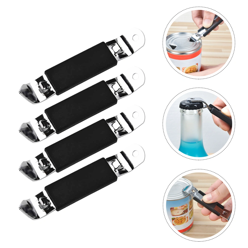 4pcs Plastic Bottle Opener Can Opener Portable Hand-held Beer Lifter