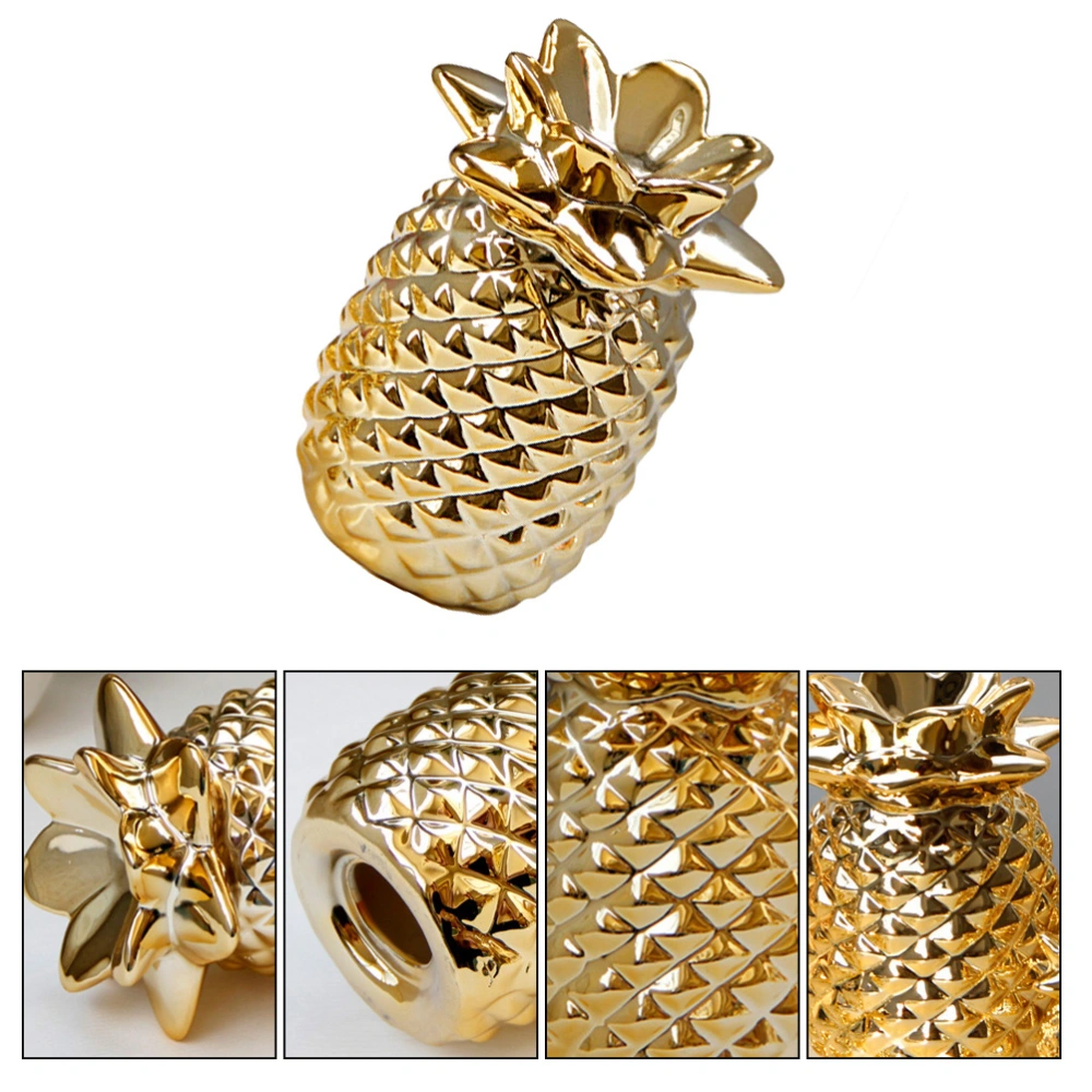 1Pc Pineapple Decoration Desktop Decoration Ceramics Craft Table Ornament