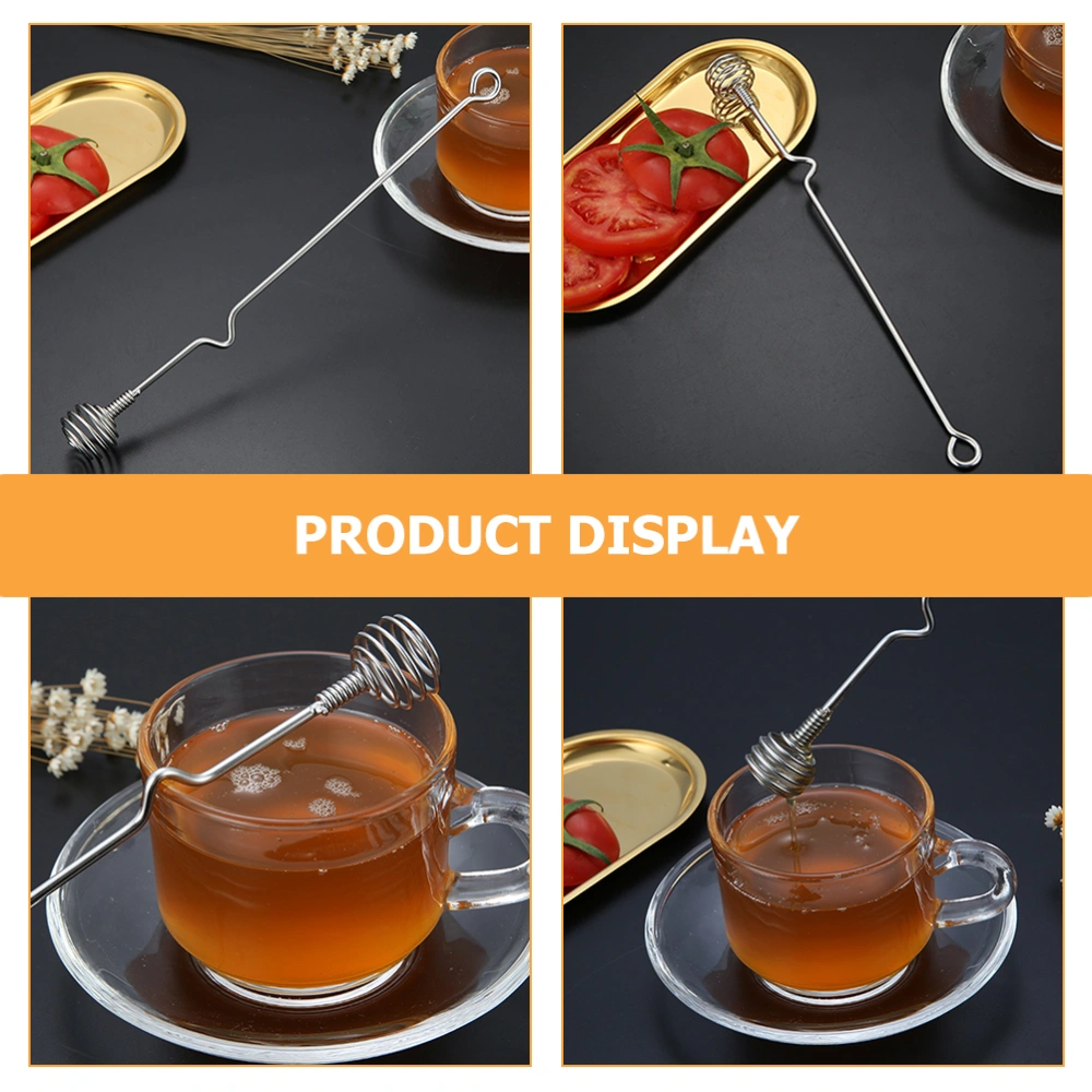 4Pcs Honey Stirring Rods Stainless Steel Stir Rods Bee Honey Spoons Stirring Scoops