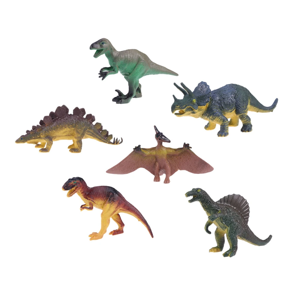 6pcs Dinosaurs Tyrannosaurus Stegosaurus Triceratops Utahraptor Pterosaur Spinosaurus Educational Toy