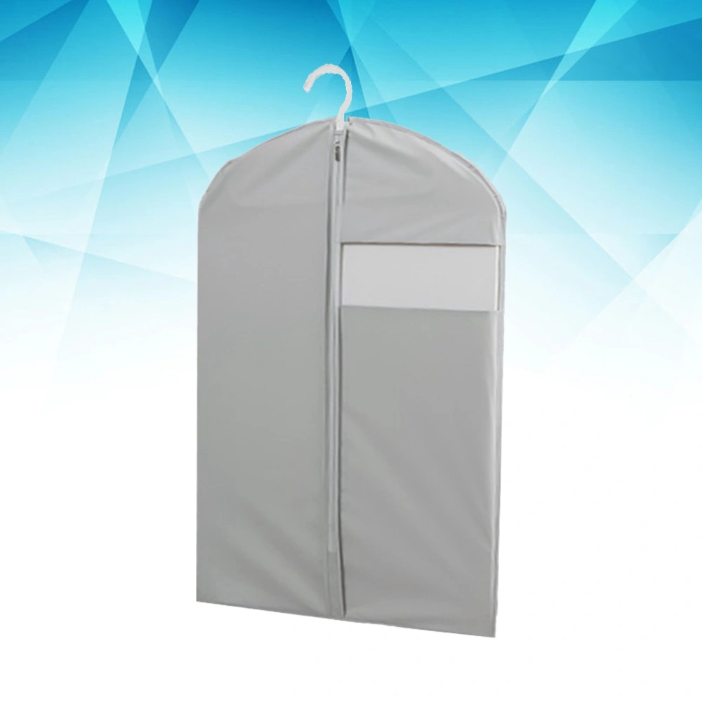 Clothing PEVA Dust Covers with Zipper Breathable Clothes Suits Dresses Storage Protector Cover Bag 60 x 90 (Light Grey)