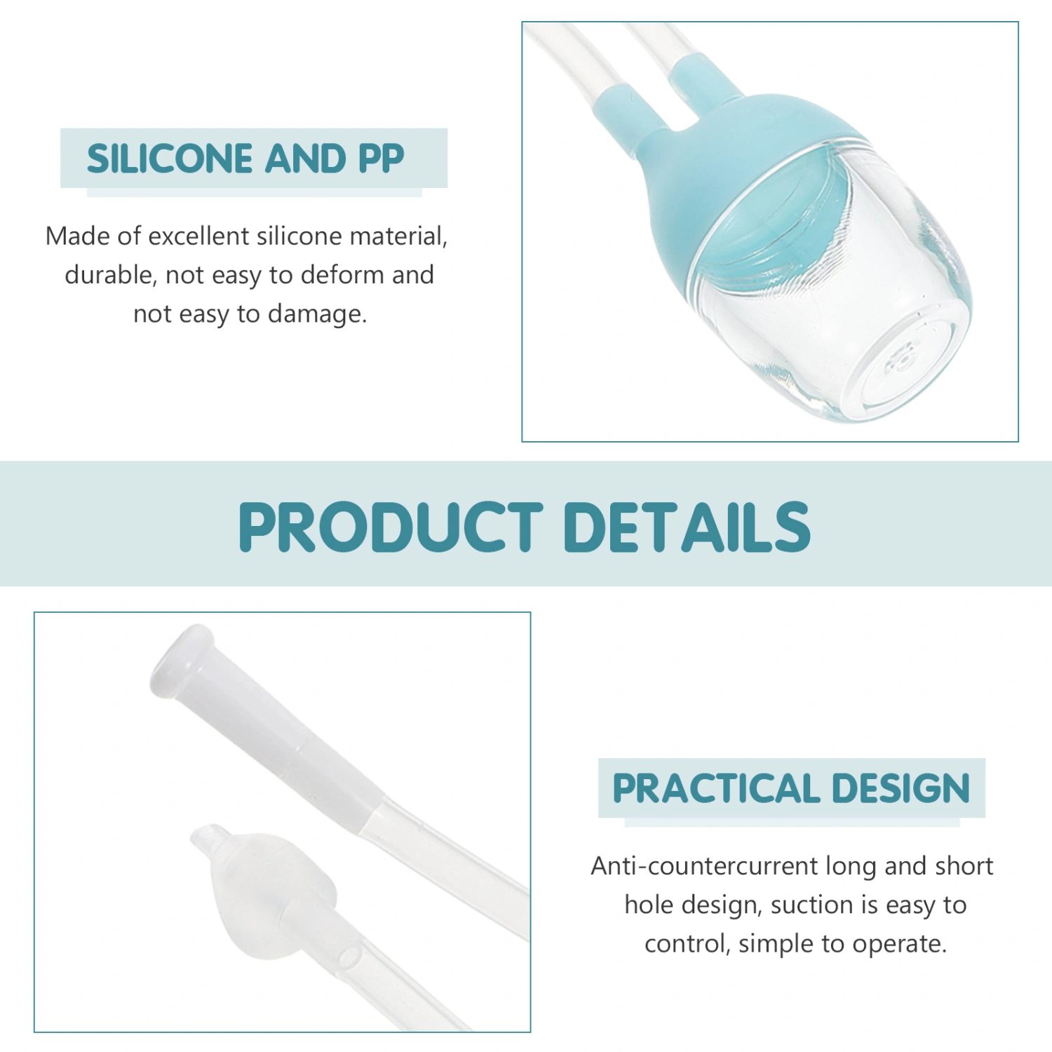 2pcs Newborn Nose Suckers Home Baby Nose Cleaning Tools Infant Nose Cleaners