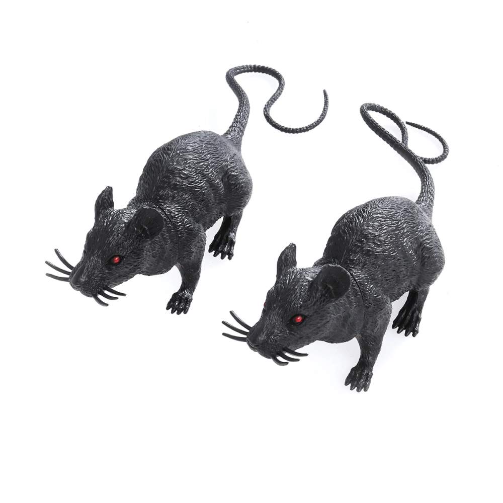 2pcs Realistic Mice Toy Spooky Rat Toy Halloween Prank Toy Creepy Halloween Decor