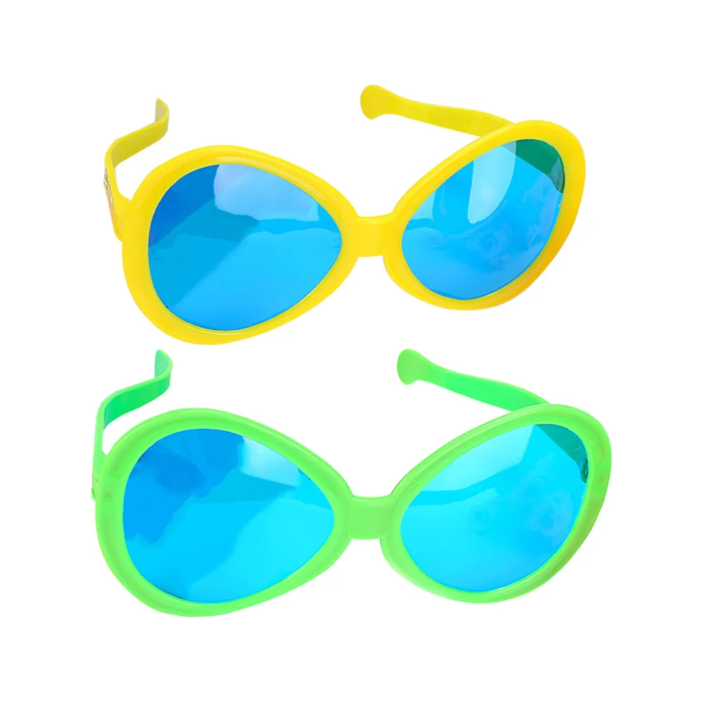 2Pcs Jumbo Sunglasses Decorative Party Sunglasses Oversized Plastic Sunglasses (Random Color)