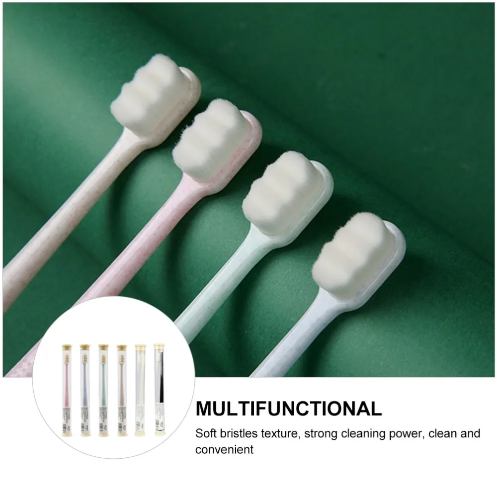 6pcs Adult Toothbrush Bristles Toothbrush Oral Care Cleaning Toothbrush