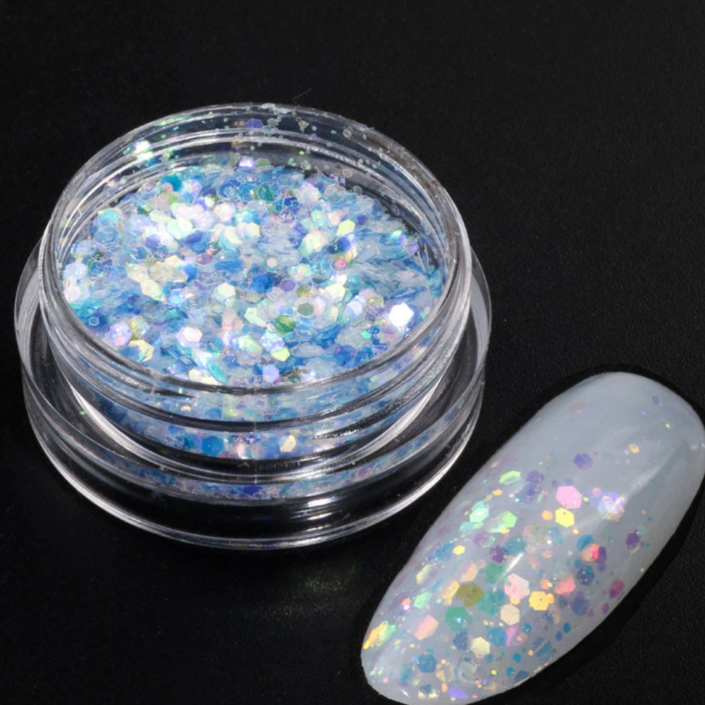 12 Boxes Shiny Nail Art Sequin DIY Nail Glitter Sticker Manicure Sequin