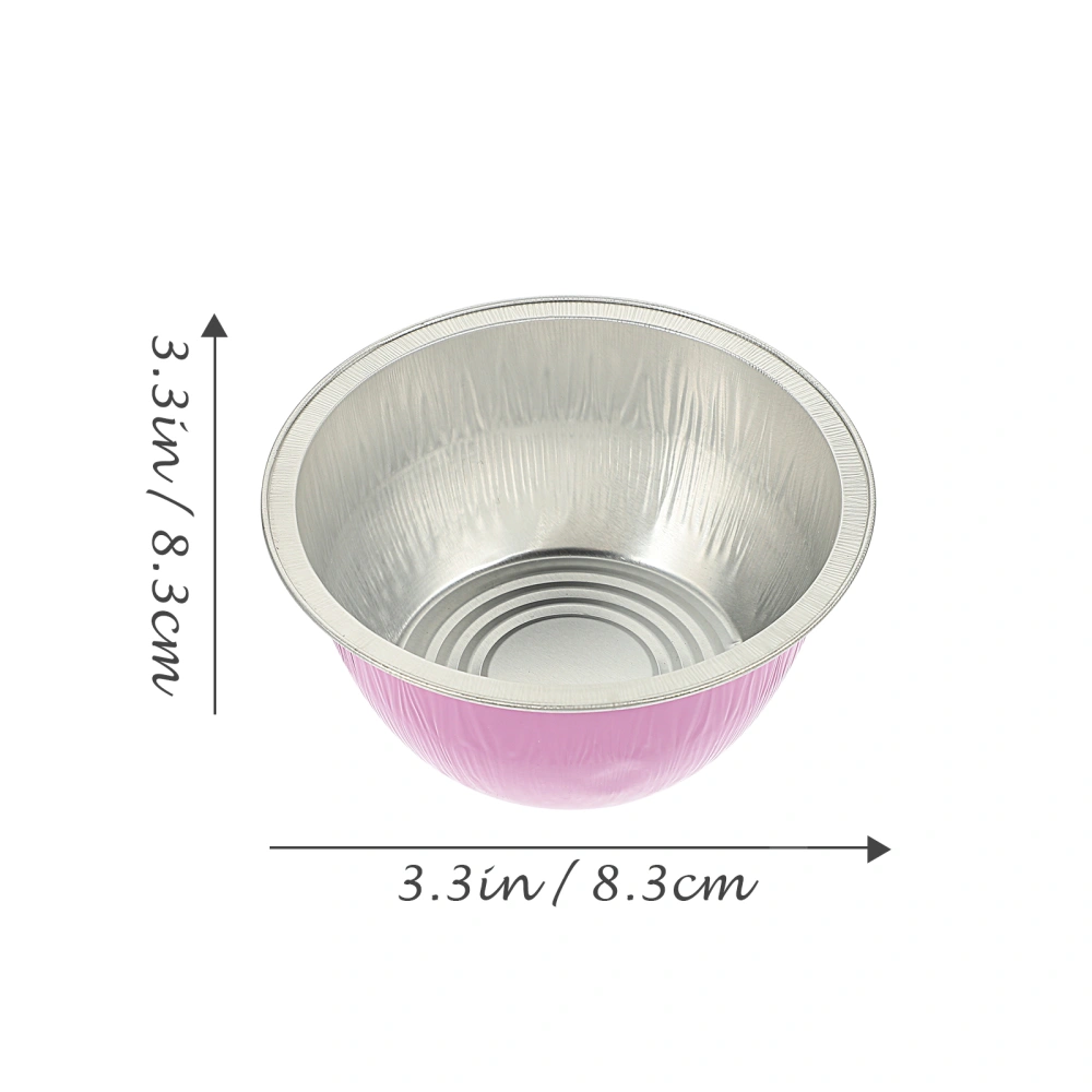 10pcs Round Shape Wax Bowls Aluminum Foil Wax Bean Melting Bowls Containers 80g