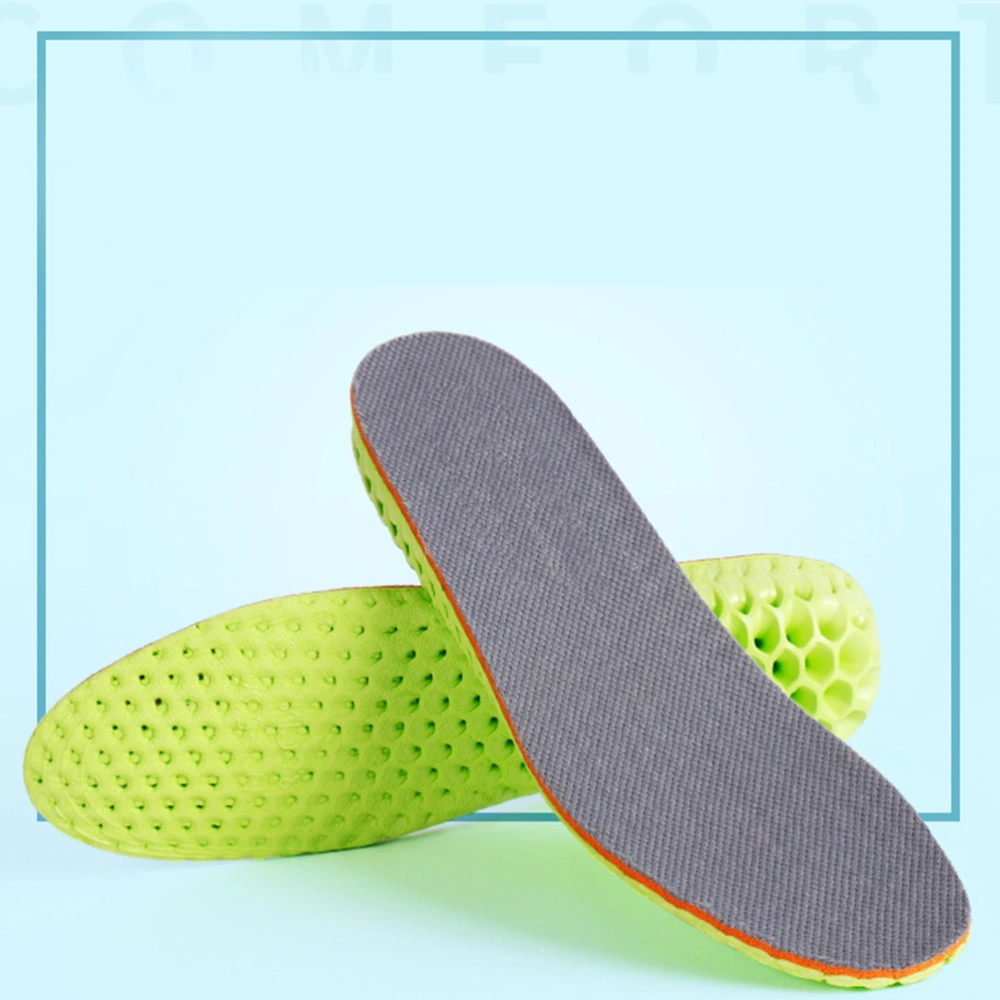 1 Pair Breathable Height Increase Insoles Invisible Shoe Elevator Inserts Shoe Lifts for Men Women - Size 35-37 1.5cm (Green, Grey)