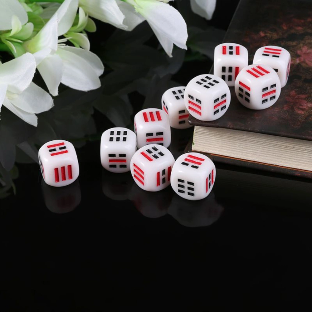 6 Pcs Fortune-telling Dices Divination Dices Ba Gua Eight Trigrams Dices