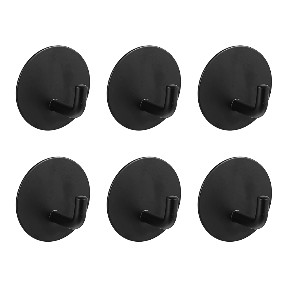 6Pcs Bathroom Wall Hanging Clothes Hooks Stylish Towel Coat Hat Hooks for Home