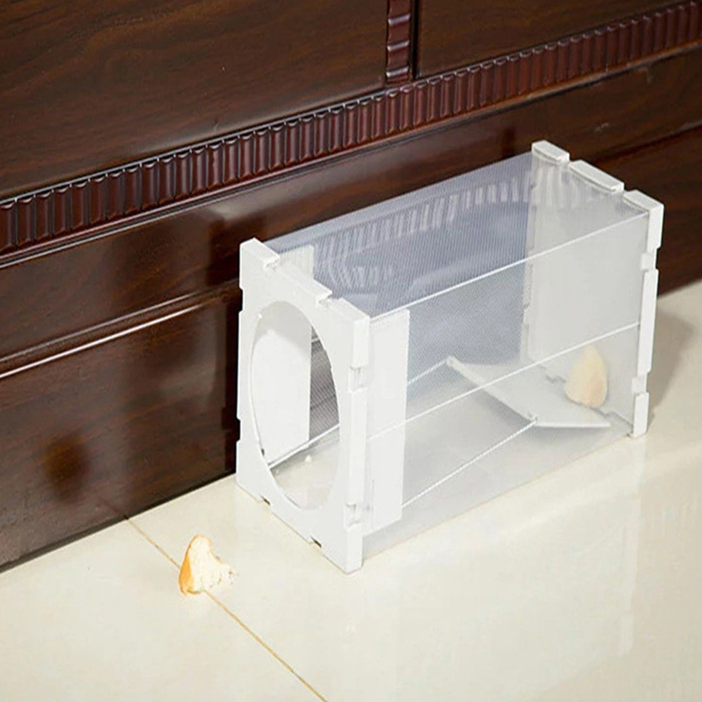 Humane Animal Live Cage Rat Cage Trap Mouse Catcher Live Rodent Control (Transparent White)