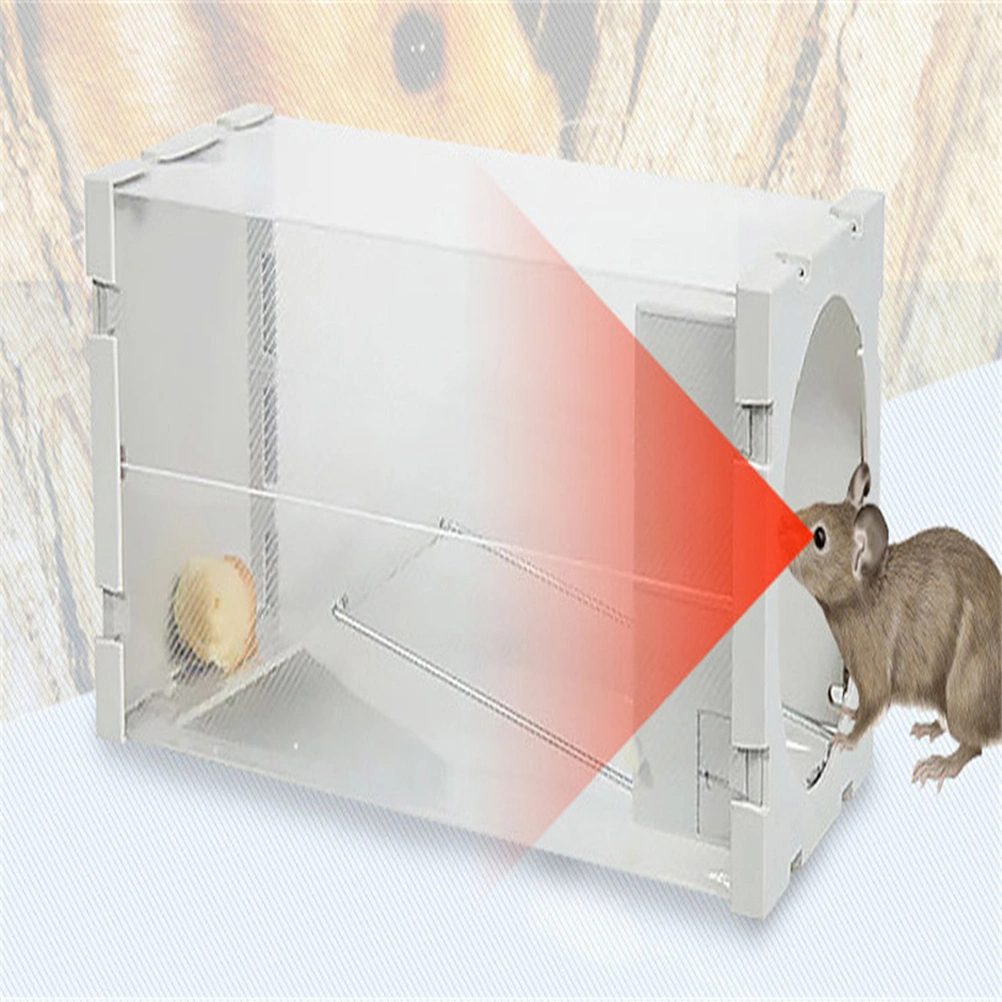 Humane Animal Live Cage Rat Cage Trap Mouse Catcher Live Rodent Control (Transparent White)