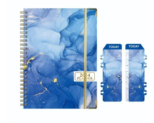 Monthly Planner English 2024 Planner Spiral Notebook Notebook Planner Notepad Portable Planner