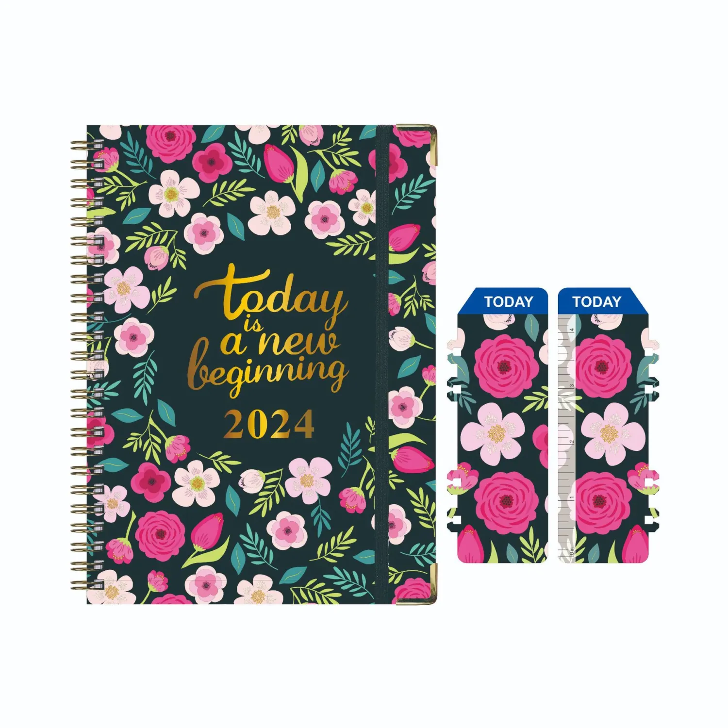 Monthly Planner English 2024 Planner Spiral Notebook Notebook Planner Notepad Portable Planner