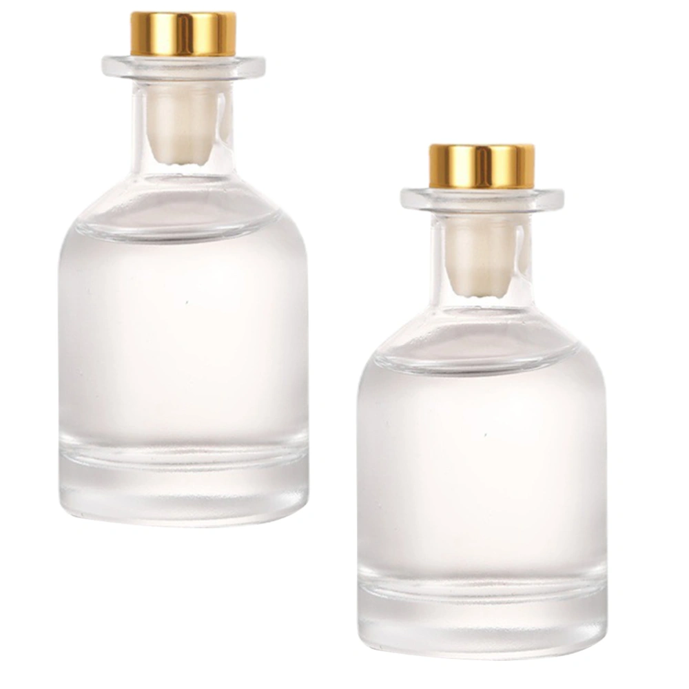 2Pcs Glass Aromatherapy Bottle Essential Oil Empty Bottle Desktop Aroma Bottle