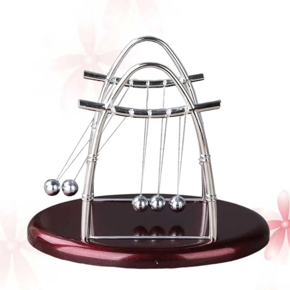 Newton Swing Ball Adornment Arch Swing Ball Desktop Adornment Dynamics Experiment Tool (Medium Size)