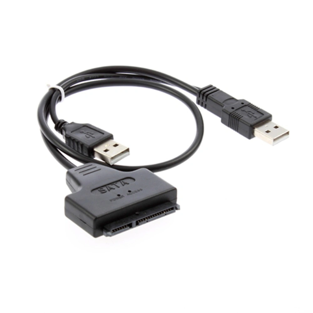 USB 2.0 to SATA 7+15 Pin 22Pin Adapter Cable for 2.5" HDD Hard Disk Drive with USB Power Cable