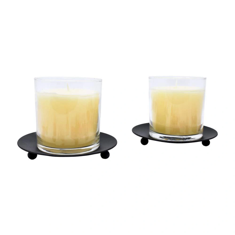 2pcs Iron Candlestick Tray Wedding Candlestick Creative Candlestick Iron Candle Holder