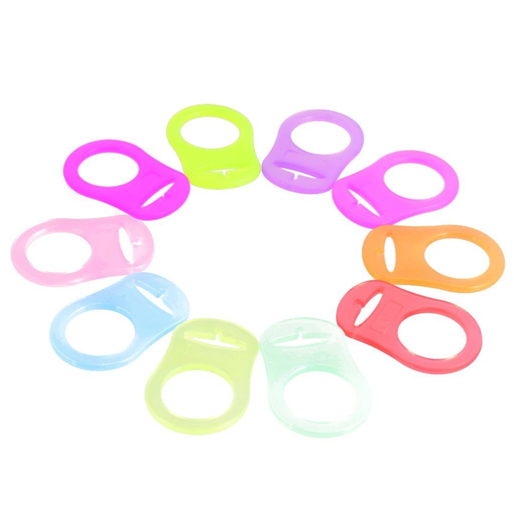 10pcs Silicone Baby Dummy Pacifier Clips Holders Baby Rings