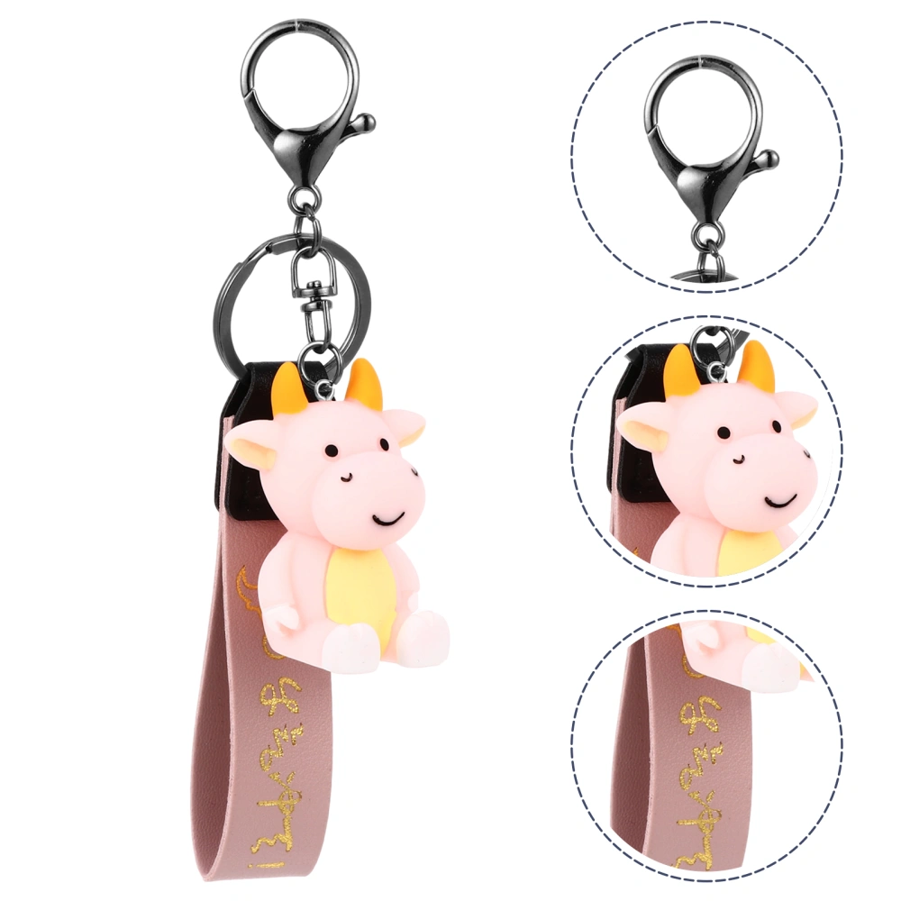 1pc Lovely Calf Keychain New Year Car Bag Pendant Calf Hanging Ornament