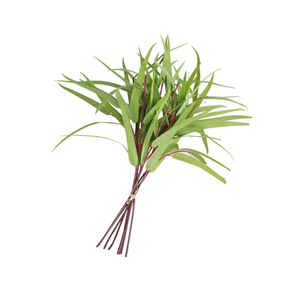 8Pcs Home Garden Decoration Artificial Plants Green Grass Fake Salix Leaf Simulation Plant Green