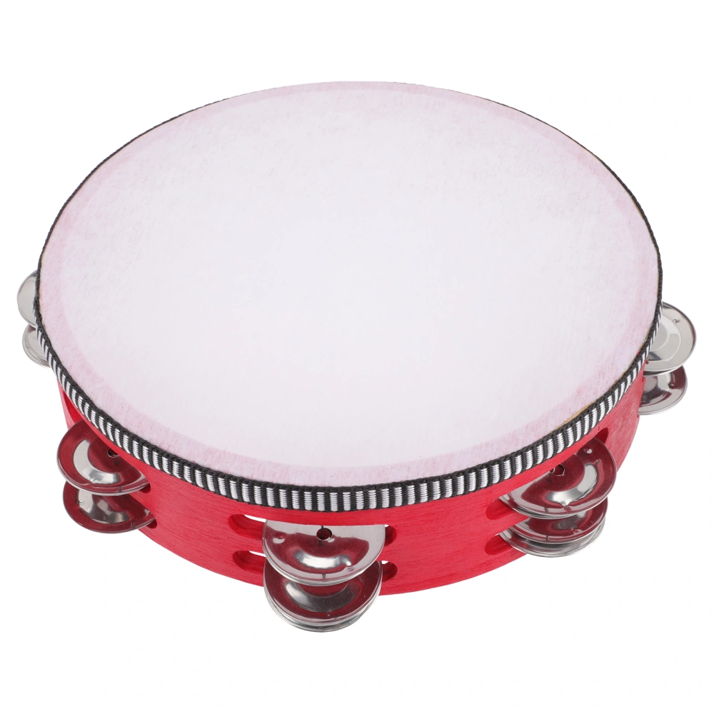 Wood Handheld Tambourine Kids Hand Drum Toys Musical Percussion Instrument