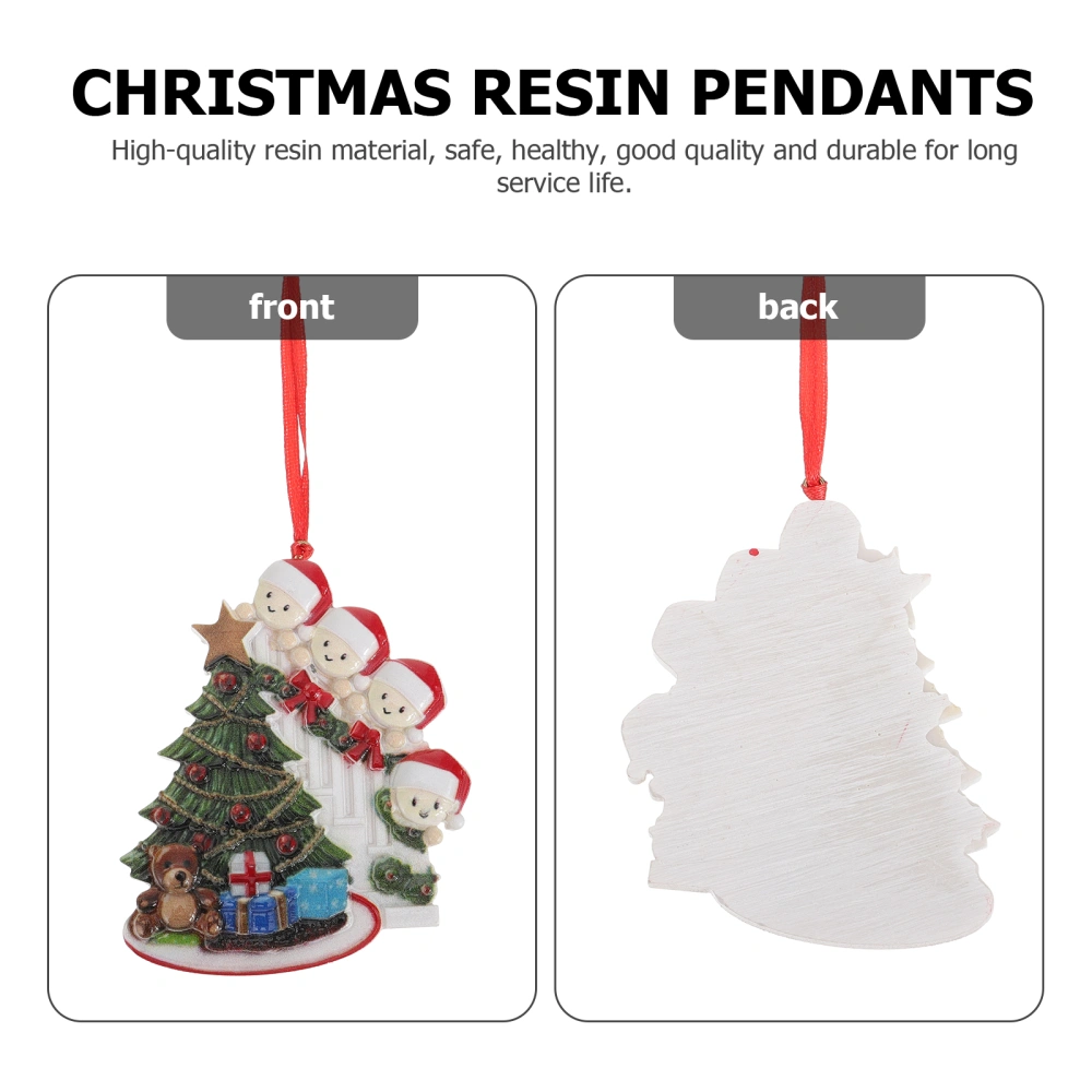 1Pc Christmas Tree Hanging Decoration Resin Survivor Family Hanging Adornment