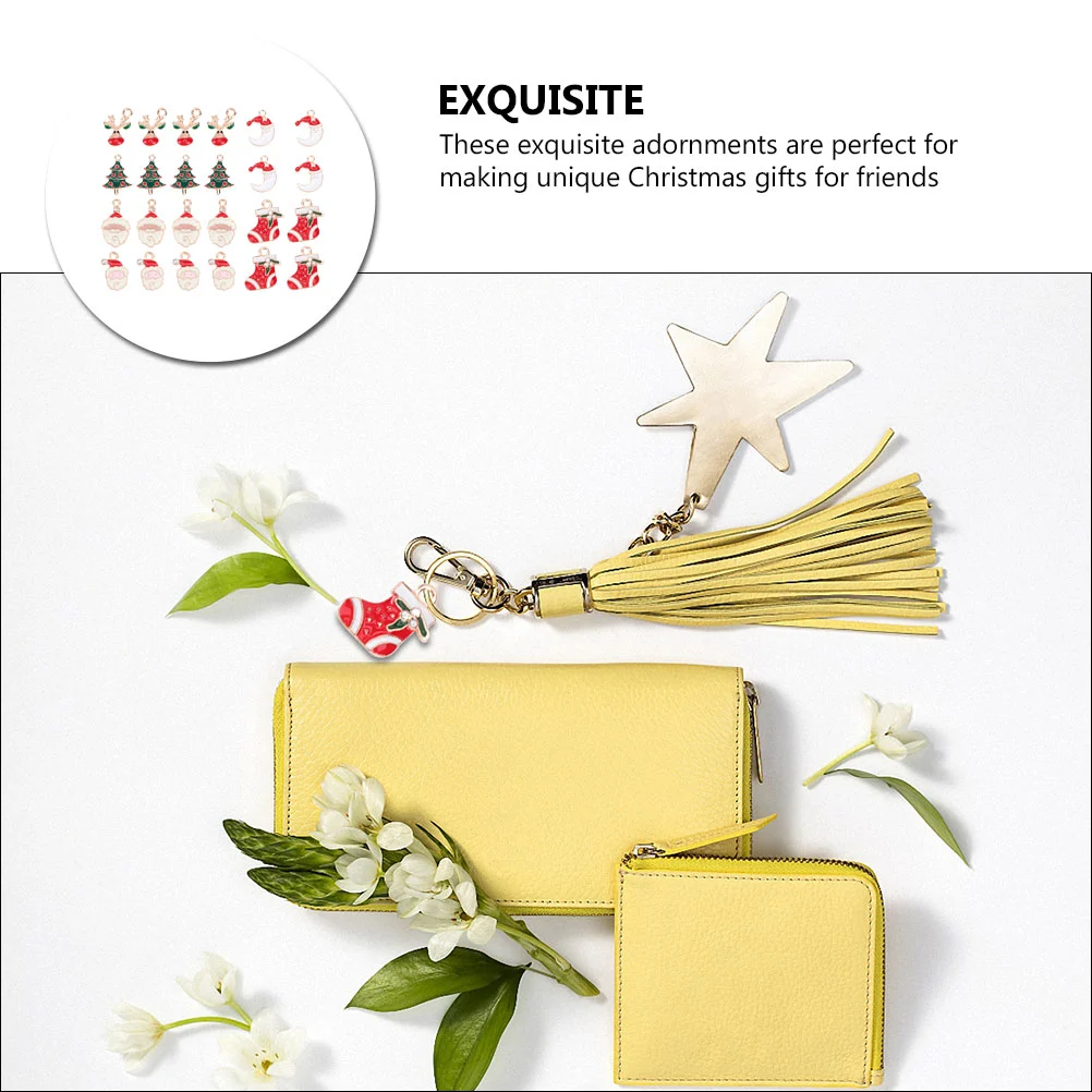 24pcs Christmas DIY Accessory Delicate Charms Christmas Gift (Mixed Style)