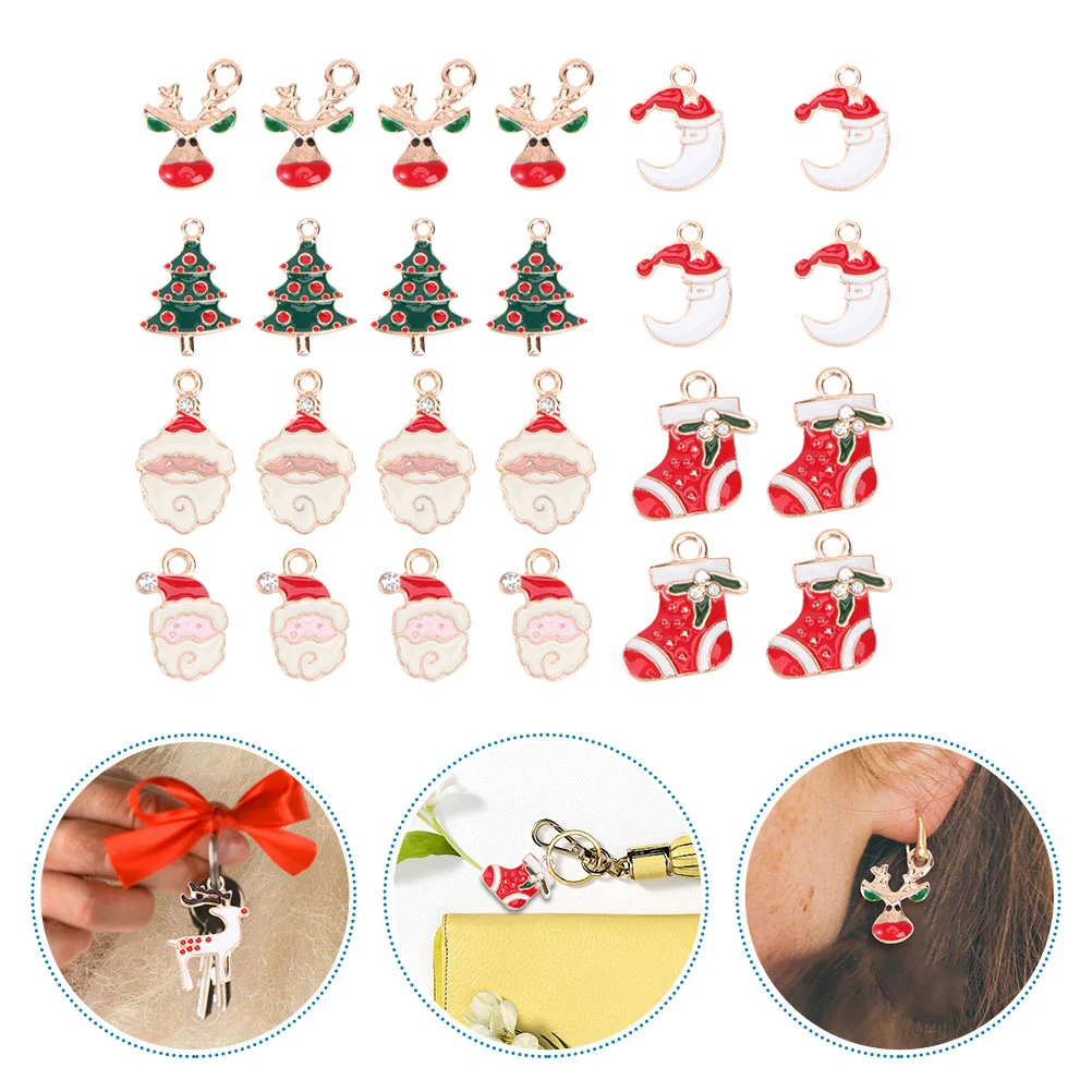 24pcs Christmas DIY Accessory Delicate Charms Christmas Gift (Mixed Style)