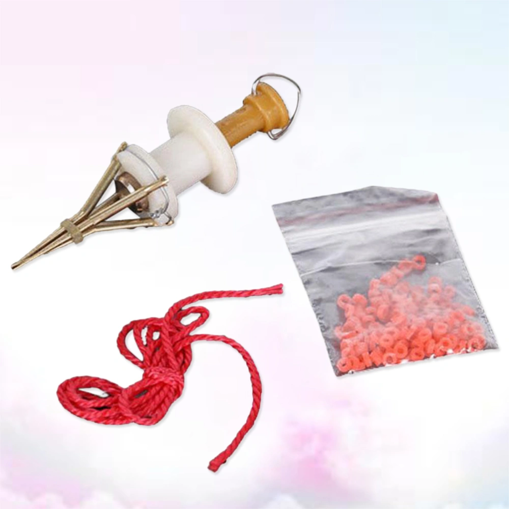 Red Worm Bait Worm Clip Granules Bloodworm Earthworm Clips Fishing Tackle Tools Baits Clips Set (Random Particle Color)