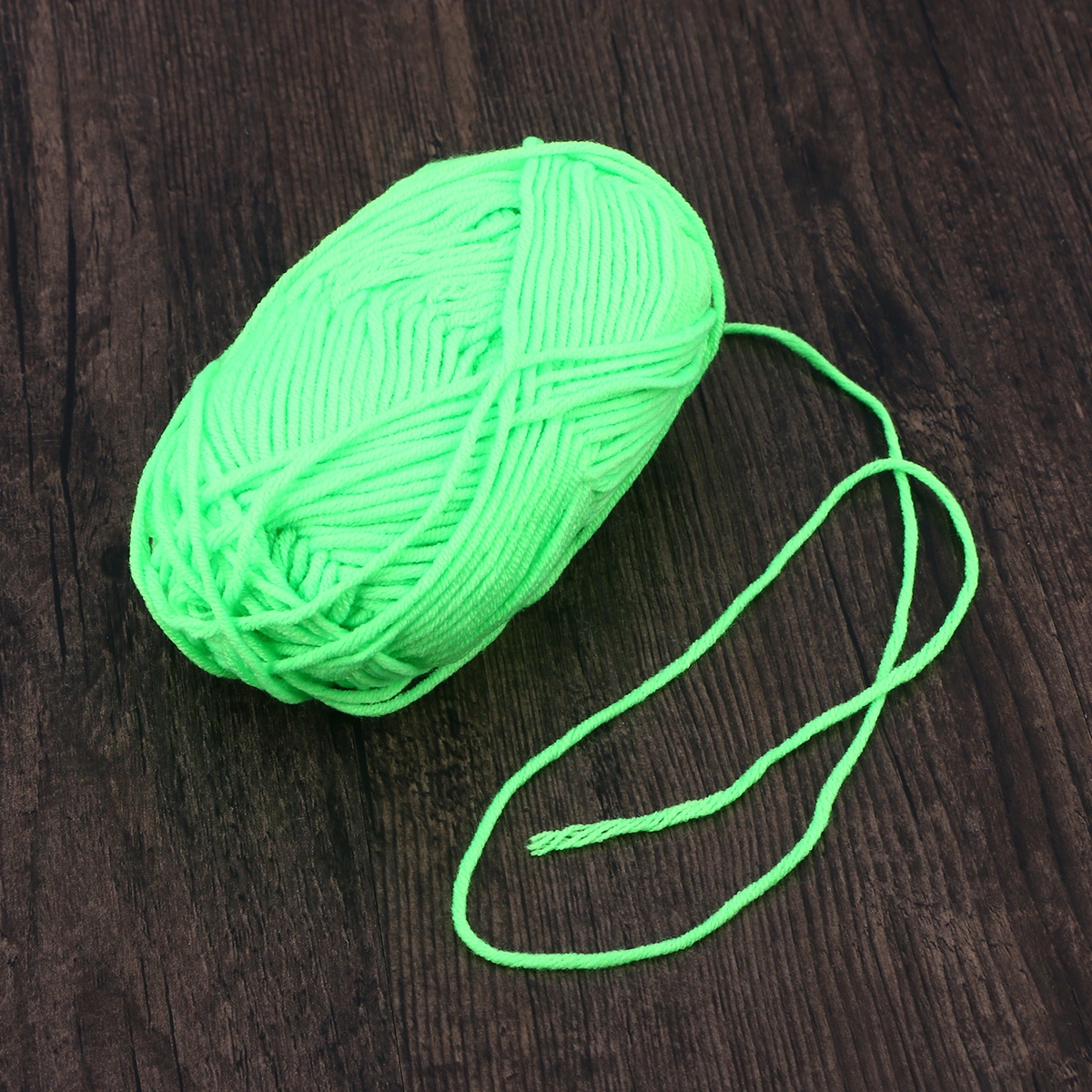50g Milk Cotton Yarn Cotton Chunky Hand-woven Crochet Knitting Wool Yarn Warm Yarn for Sweaters Hats Scarves DIY (Fluorescent Green)