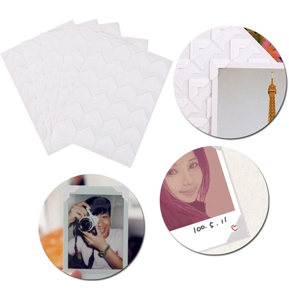 5pcs Kraft Paper Self-Adhesive Photo Album Protector Sticker (White)