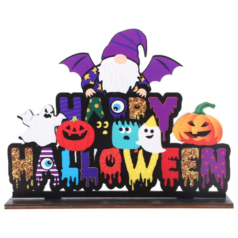 Halloween Wooden Centerpiece Happy Halloween Table Decoration Pumpkin Table Sign