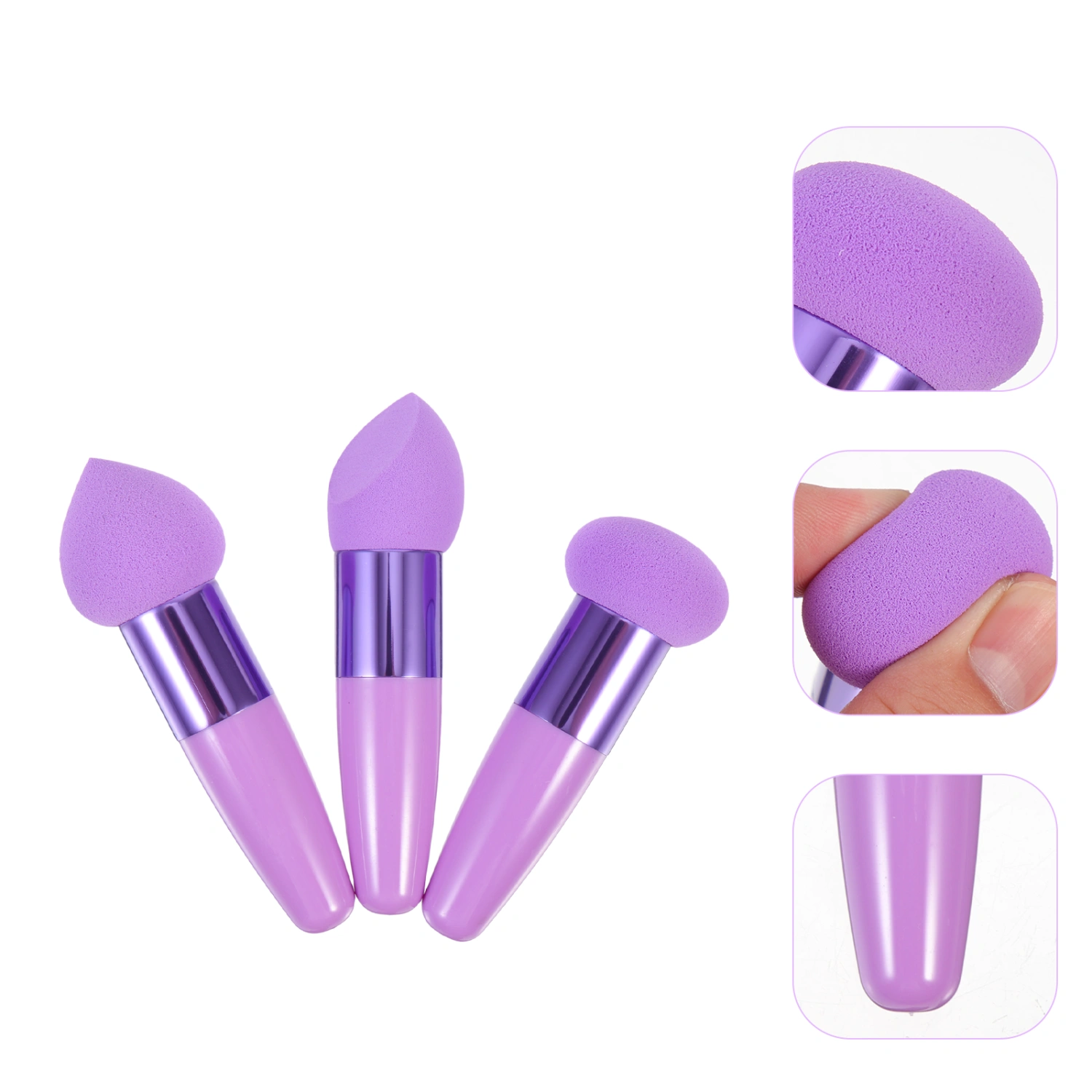 3Pcs Beauty Makeup Pens Wet Dry Makeup Pens Portable Makeup Sponges Cosmetic Tools