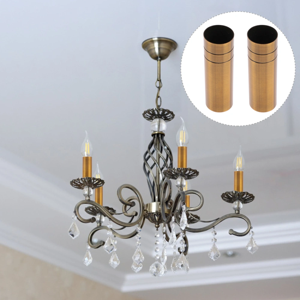 2pcs Chandelier Base Cover Chandelier Lamp Holder Tube Lamp Base Sleeve