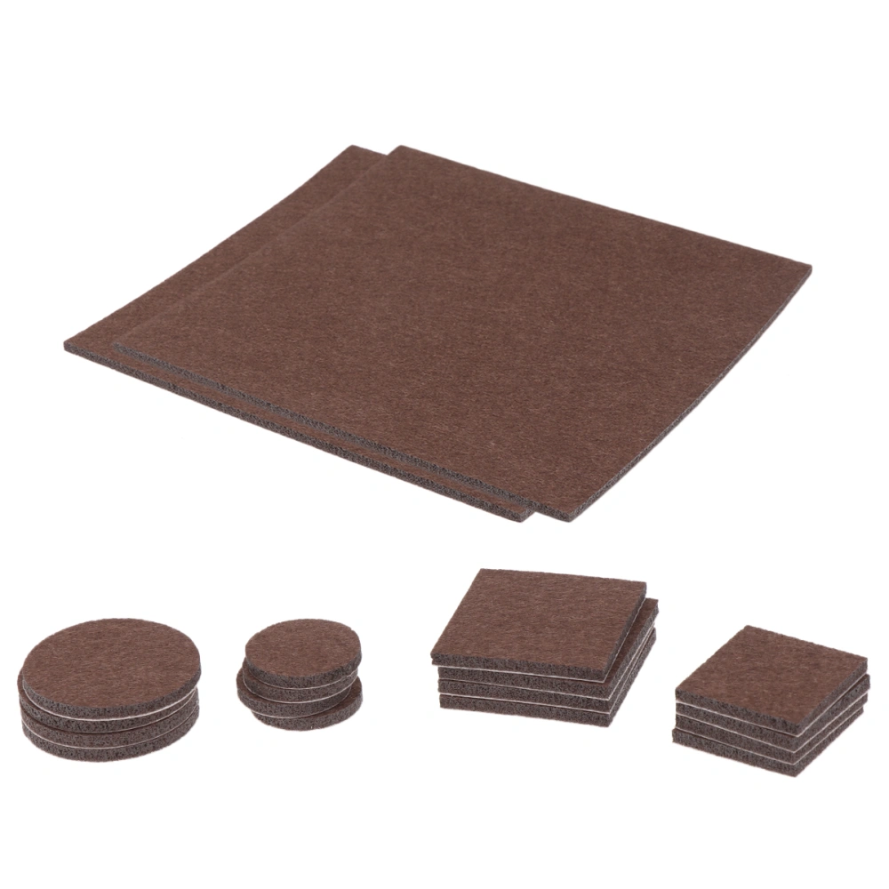 130Pcs 3mm Durable Thicken Felt Furniture Protection Pad Hard Coat for Table Stool Table Leg Furniture(Dark Brown)