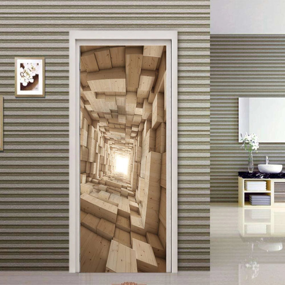 1PC Creative 3D Door Sticker Waterproof Self-Adhesive Wall Sticker for Wall Home Decoration MT-077